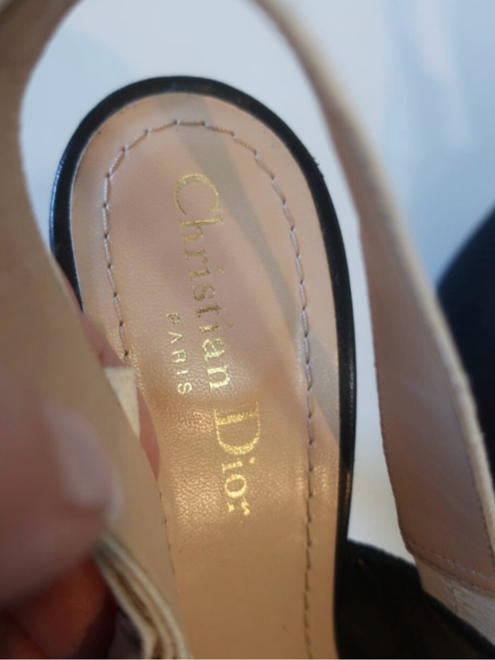 Authentic Dior Black J’Adior Technical Fabric Slingback Heels 38.5 - Picture 11 of 12